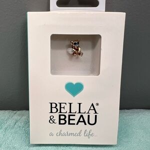 Bella and Beau golden Teddy Bear charm